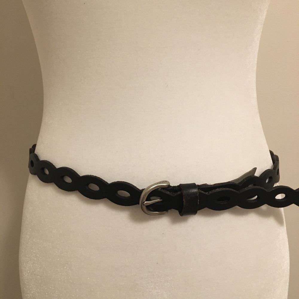 Fossil dark brown belt